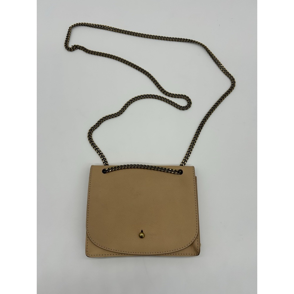 Madewell The Chain Leather Crossbody Bag‎ Color LINEN